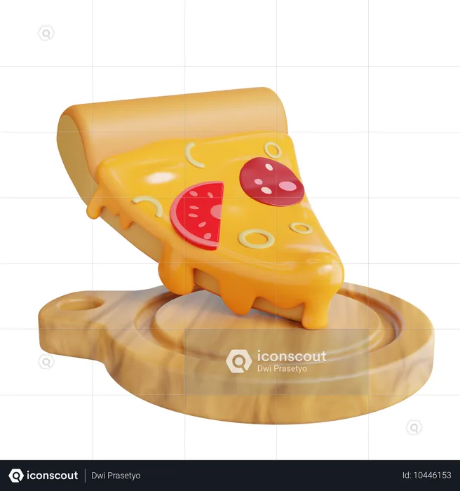 Pizza Stück  3D Icon