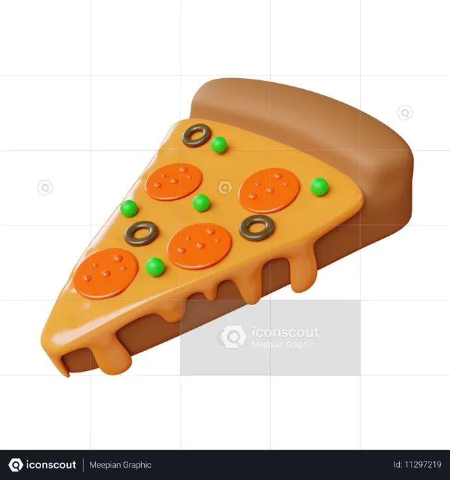 Pizza Stück  3D Icon