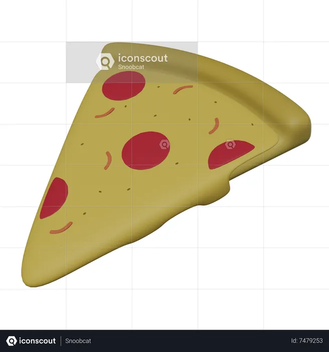 Pizza Stück  3D Icon