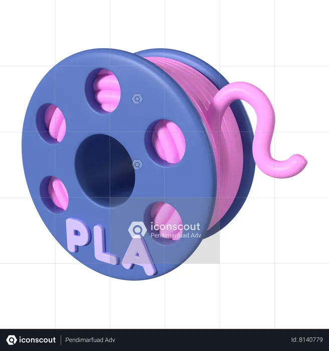 Pla Filament Spool  3D Icon