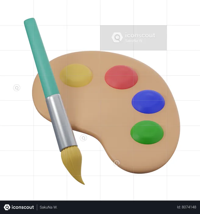 Placa de color  3D Icon