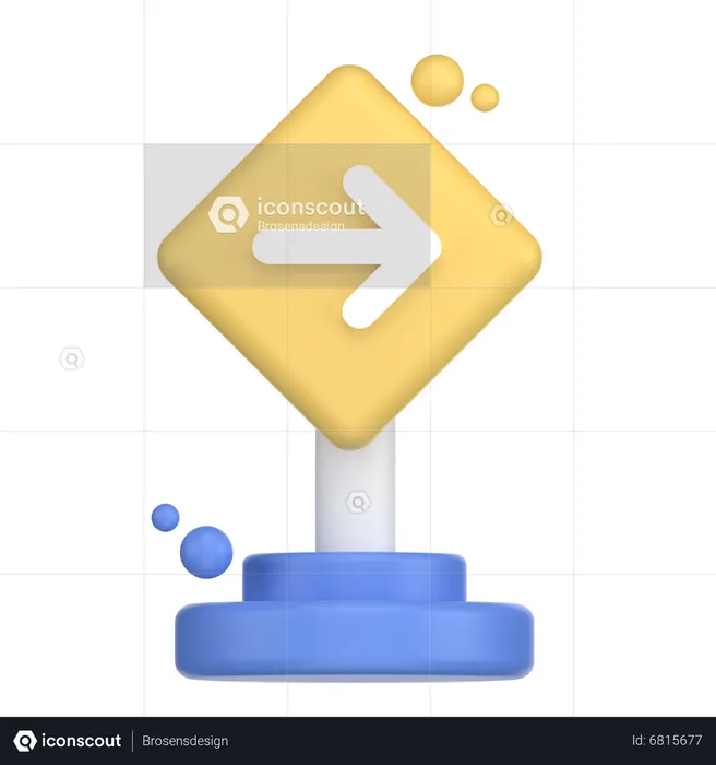 Sinal de rua  3D Icon
