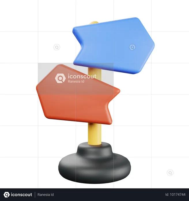 Poste de sinalização  3D Icon