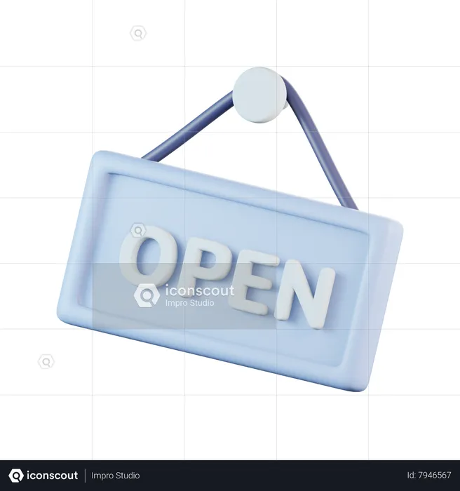 Sinal de suspensão aberto  3D Icon