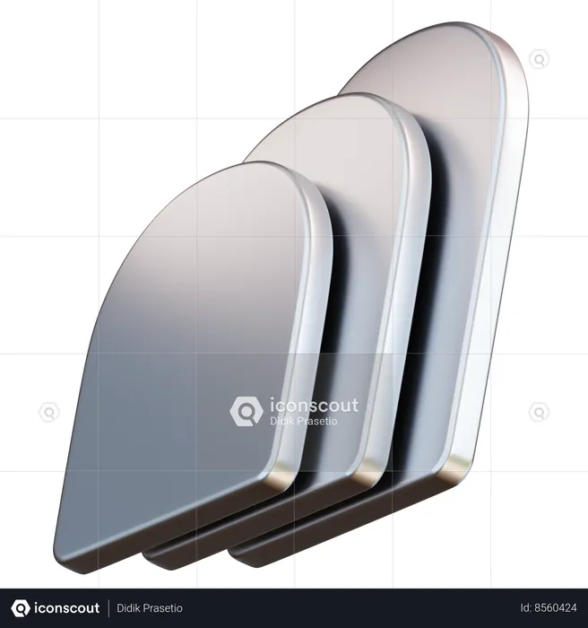 Placas semicirculares  3D Icon