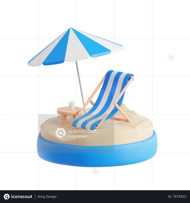 Terrasse de plage  3D Icon