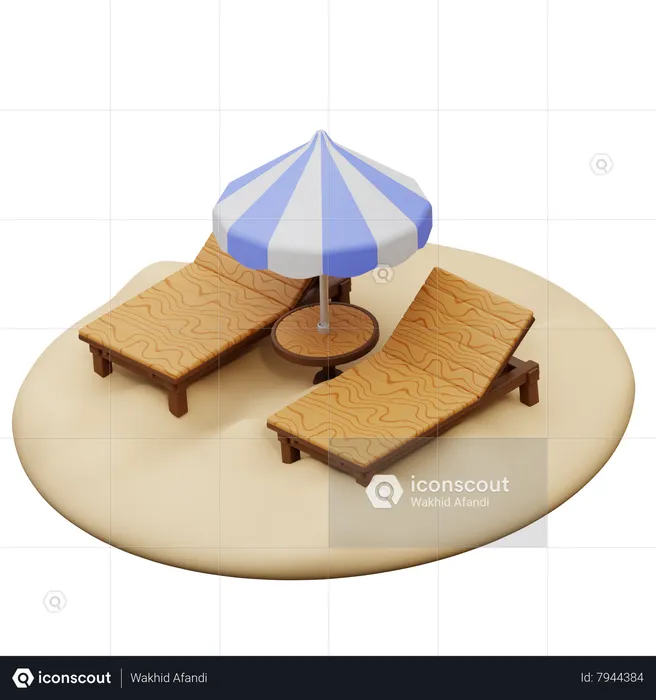 Terrasse de plage  3D Icon