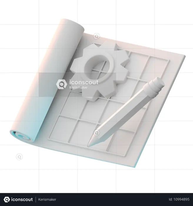 Plan  3D Icon