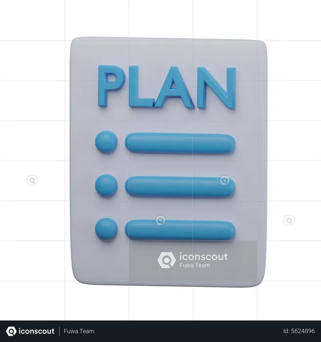 Plan  3D Icon