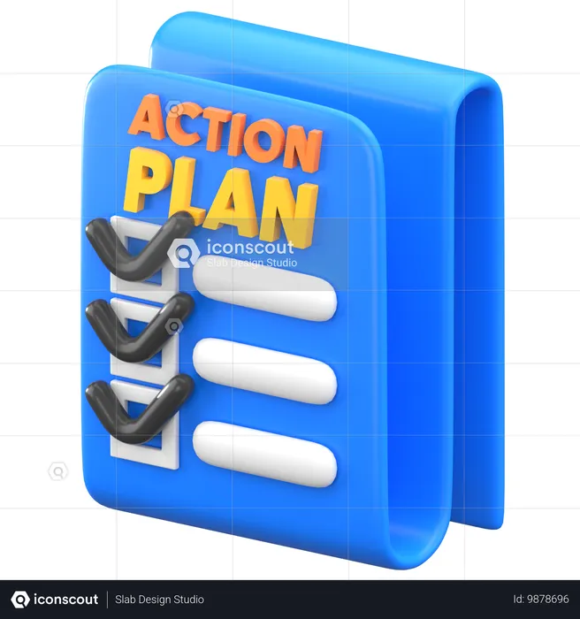 Plan d'action  3D Icon