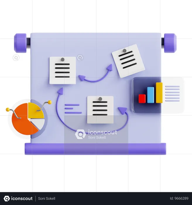 Plan de negocios  3D Icon