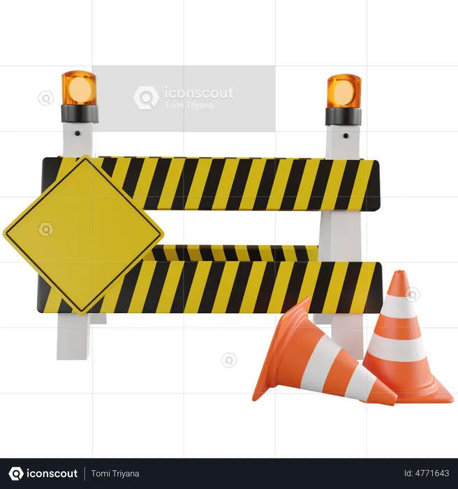 Flèche de planche de construction  3D Illustration