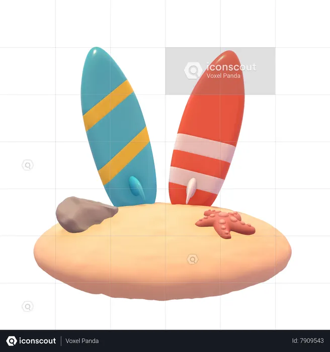 Planche de surf  3D Icon