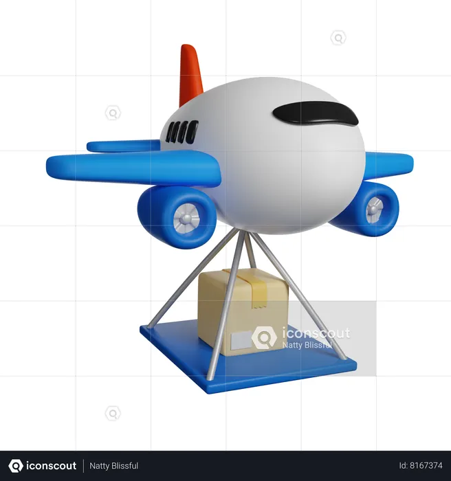 Plane Delivery  3D Icon