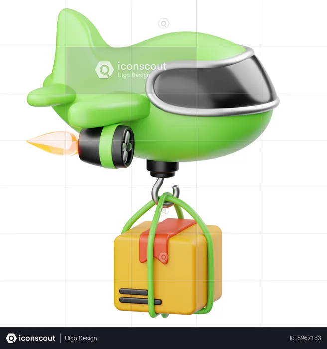 Plane Delivery  3D Icon