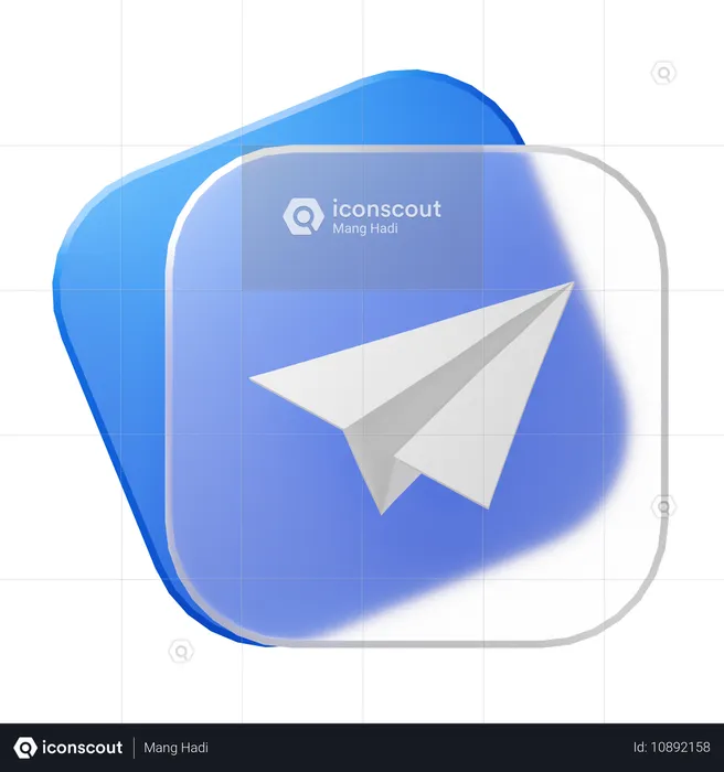 Plane Message  3D Icon