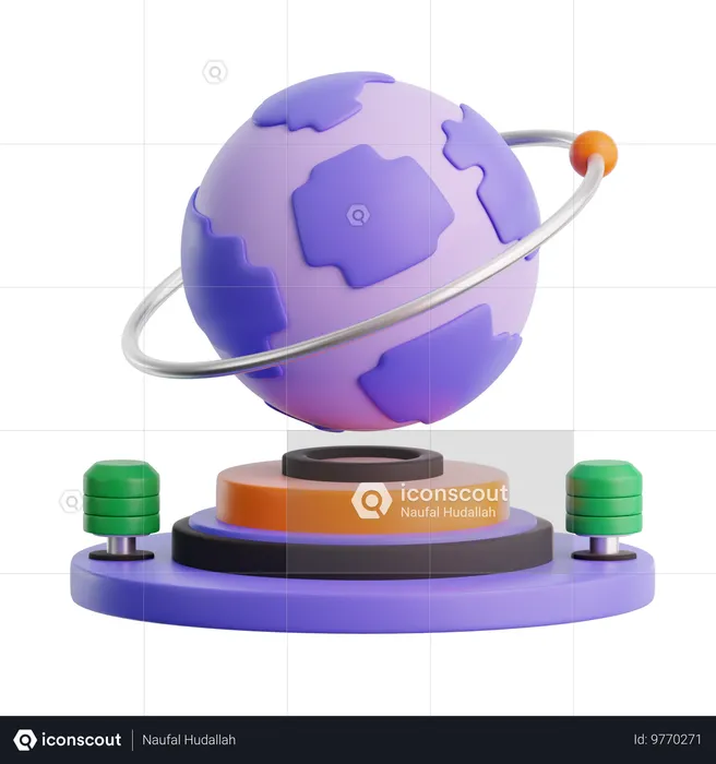 Planet hologram  3D Icon