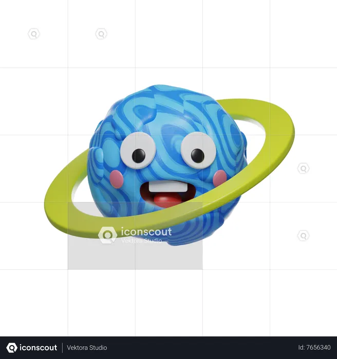 Planeta fofo  3D Icon