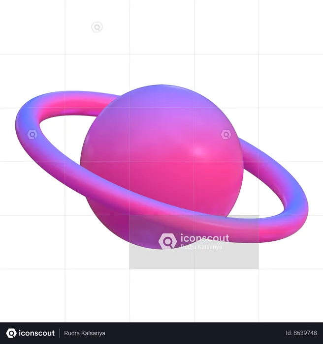 Forma abstracta del planeta  3D Icon