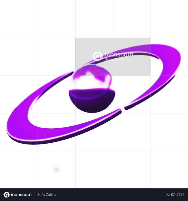 Forma abstracta del planeta  3D Icon