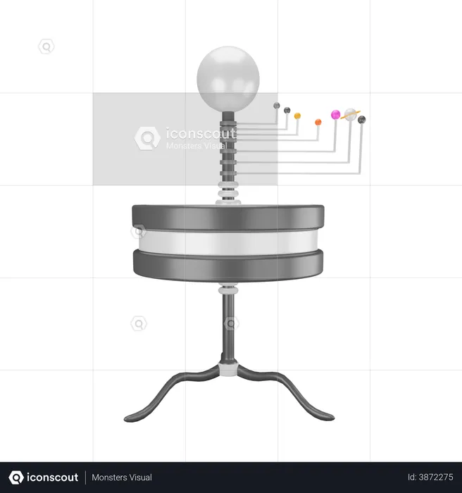 Planetário do sistema solar  3D Illustration