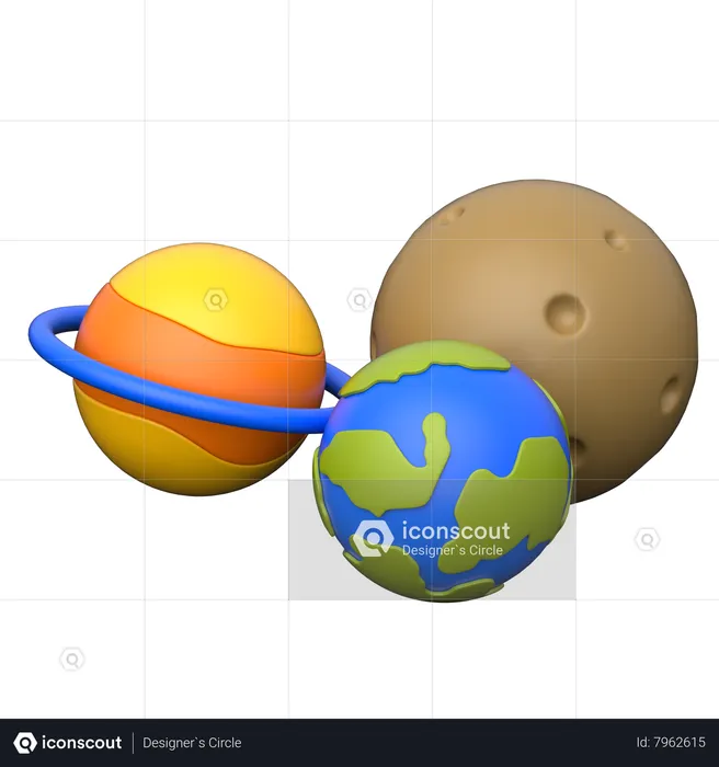 Planètes  3D Icon