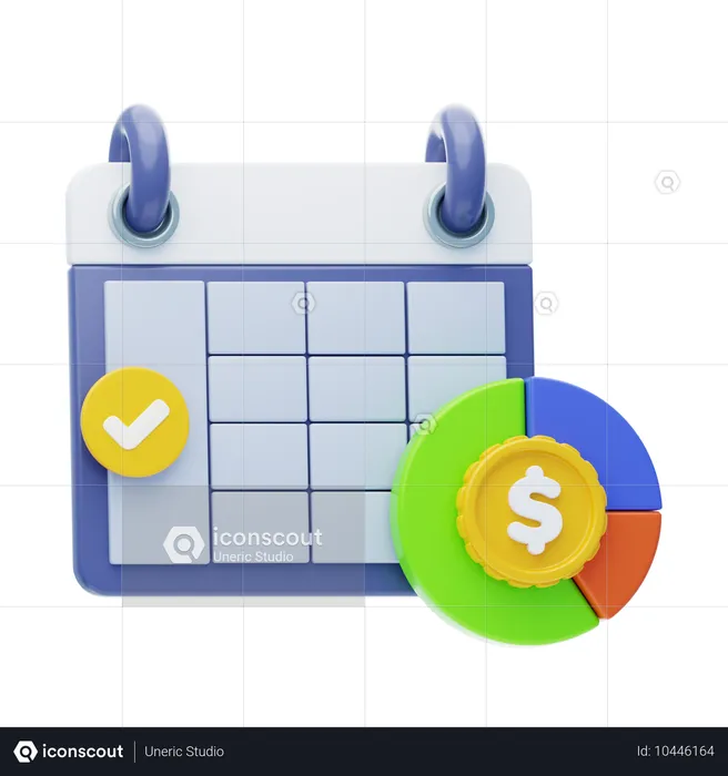 Planificacion Financiera  3D Icon