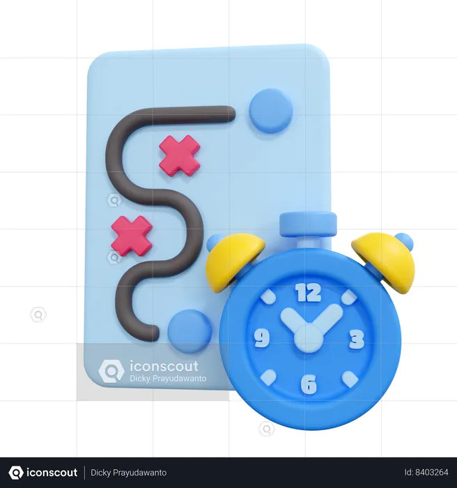 Planification  3D Icon