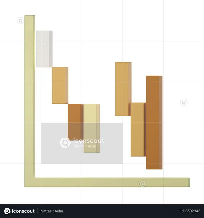 Planification de cascade  3D Icon