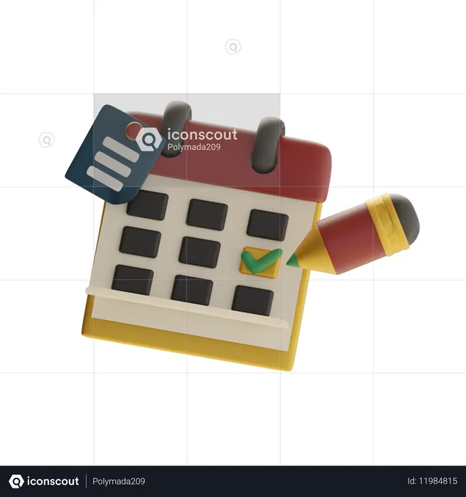 Planification du calendrier  3D Icon
