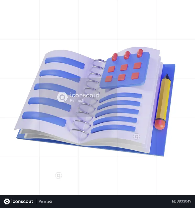 Planner  3D Illustration