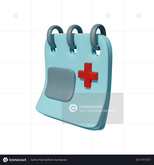 Calendrier du bilan de santé  3D Icon