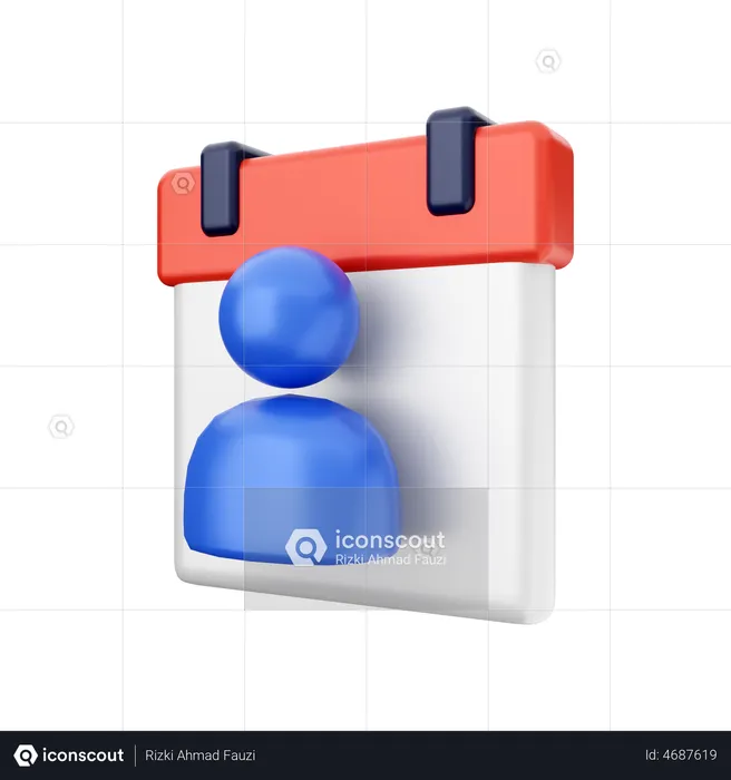 Calendrier des réunions  3D Illustration