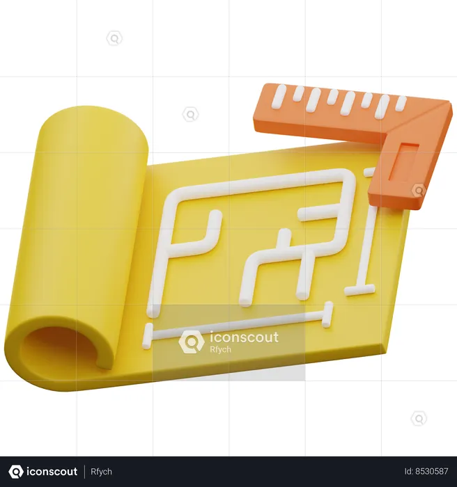 Plano  3D Icon