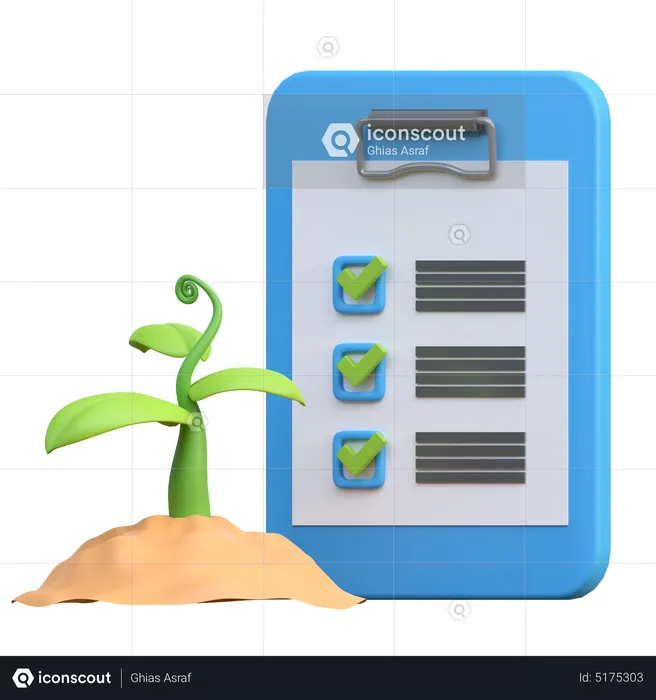 Plant Checklist  3D Icon