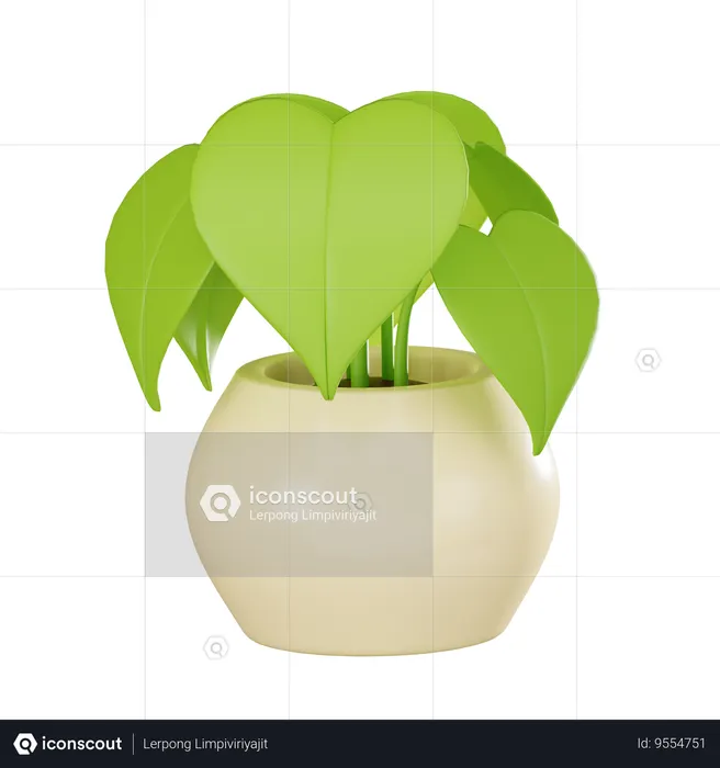 Plant Pot  3D Icon