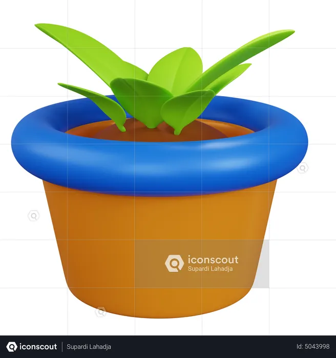 Plant Pot  3D Icon