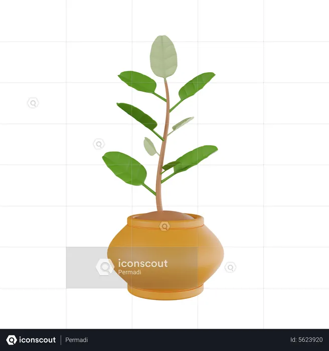 Plant Pot  3D Icon