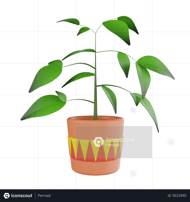 Plant Pot  3D Icon