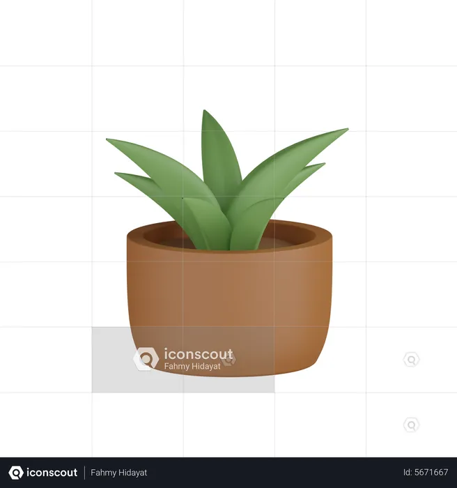 Plant Pot  3D Icon