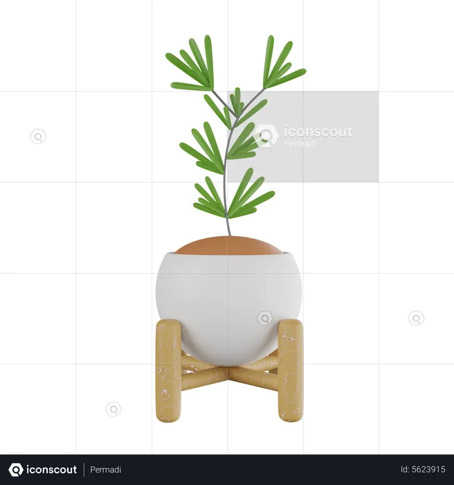 Plant Pot  3D Icon