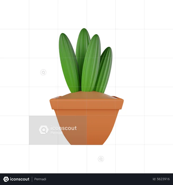 Plant Pot  3D Icon