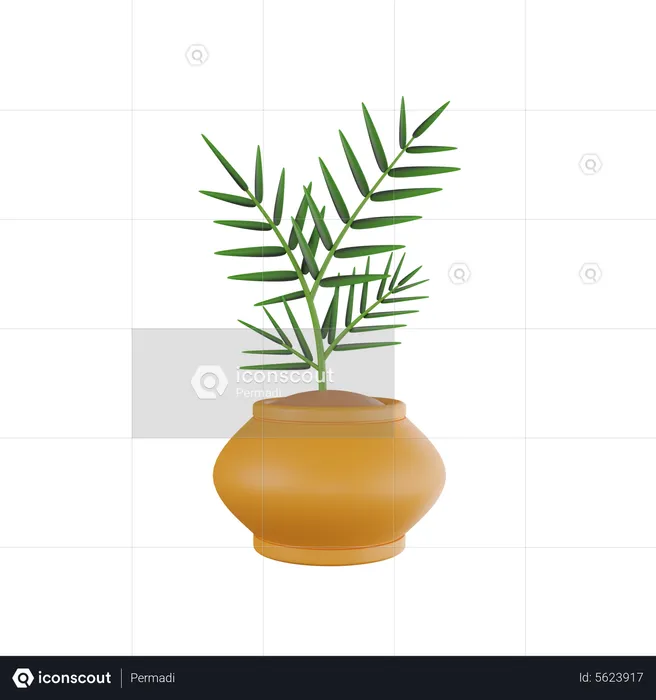 Plant Pot  3D Icon