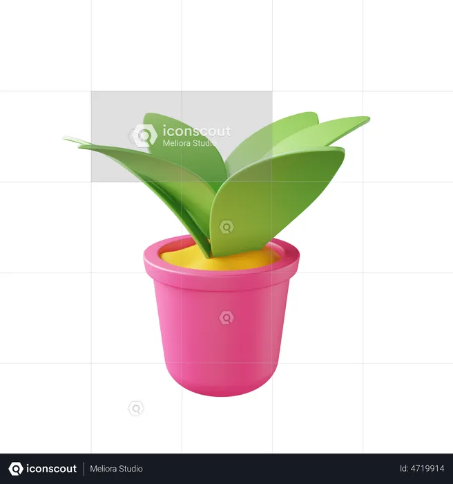 Plant Pot  3D Illustration