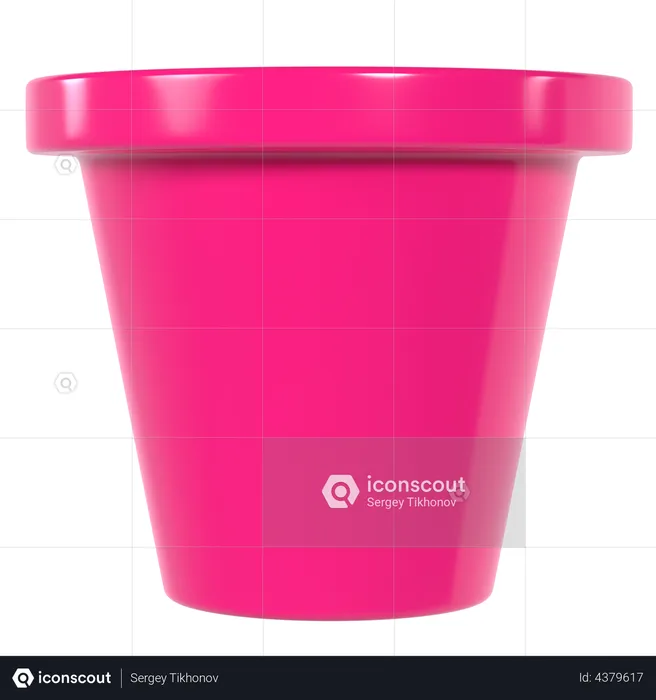 Plant Pot  3D Illustration