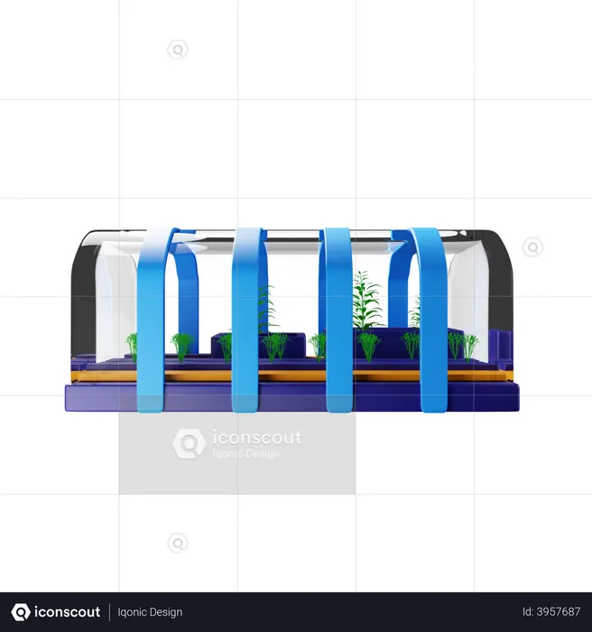 Plant research center  3D Illustration