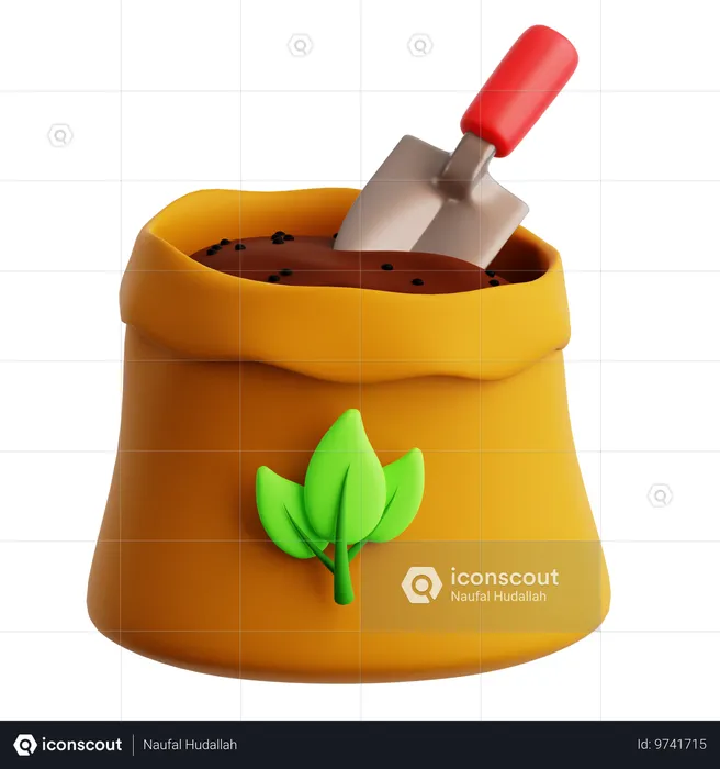 Plant Soil Spoon  3D Icon