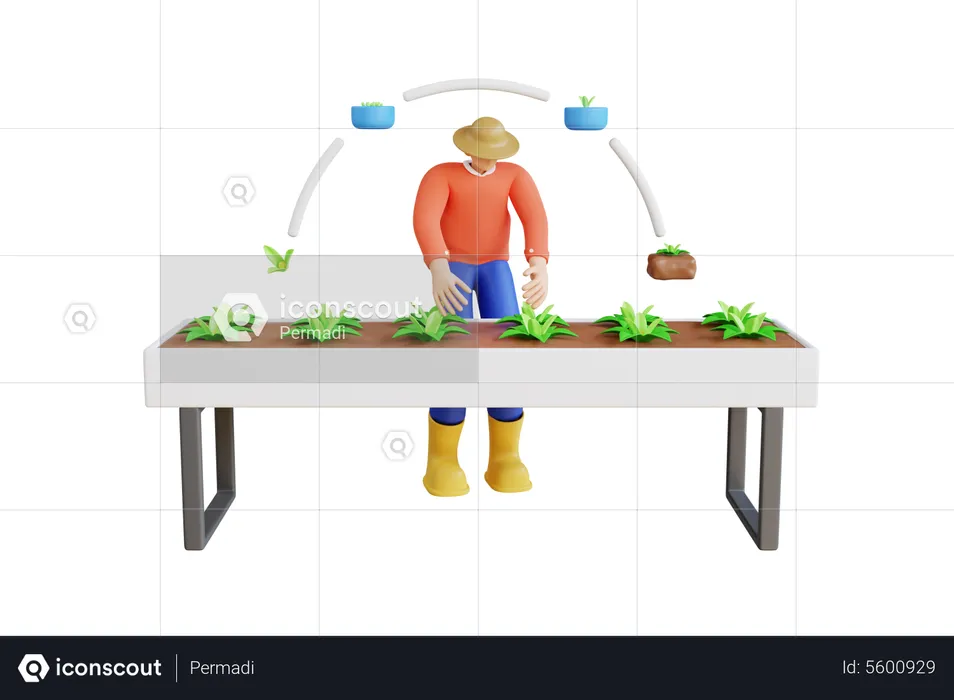 Plant tissue culture process  3D Illustration