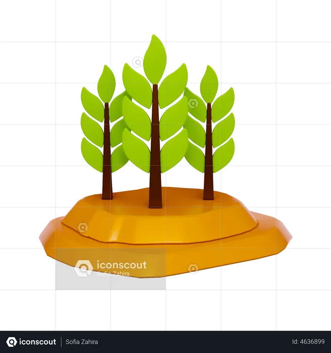 Planta  3D Illustration