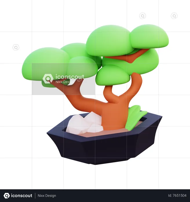 Planta bonsai  3D Icon